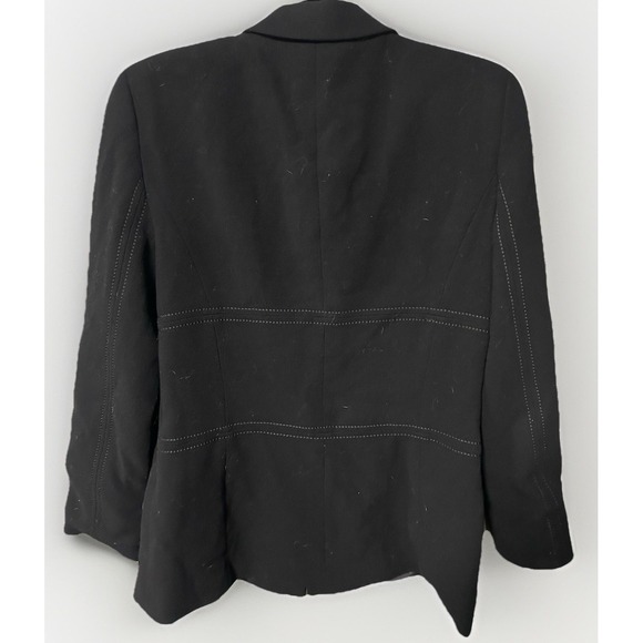 Escada Black 100% Virgin Wool Blazer Womens EU 40 US 8 Tailored Jacket Lined - Picture 3 of 11